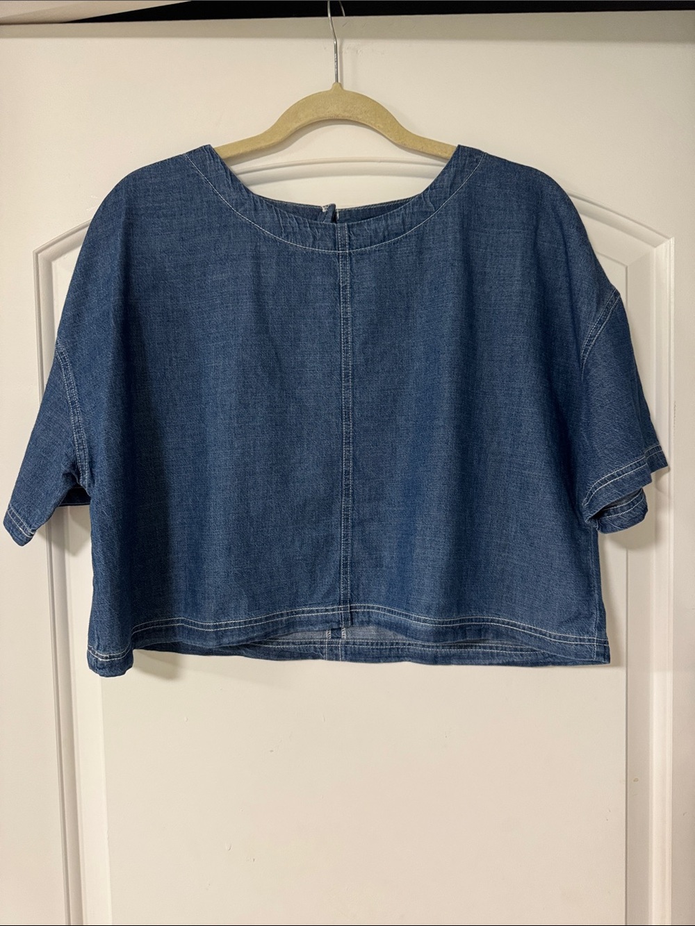 Boutique Cropped Denim Top